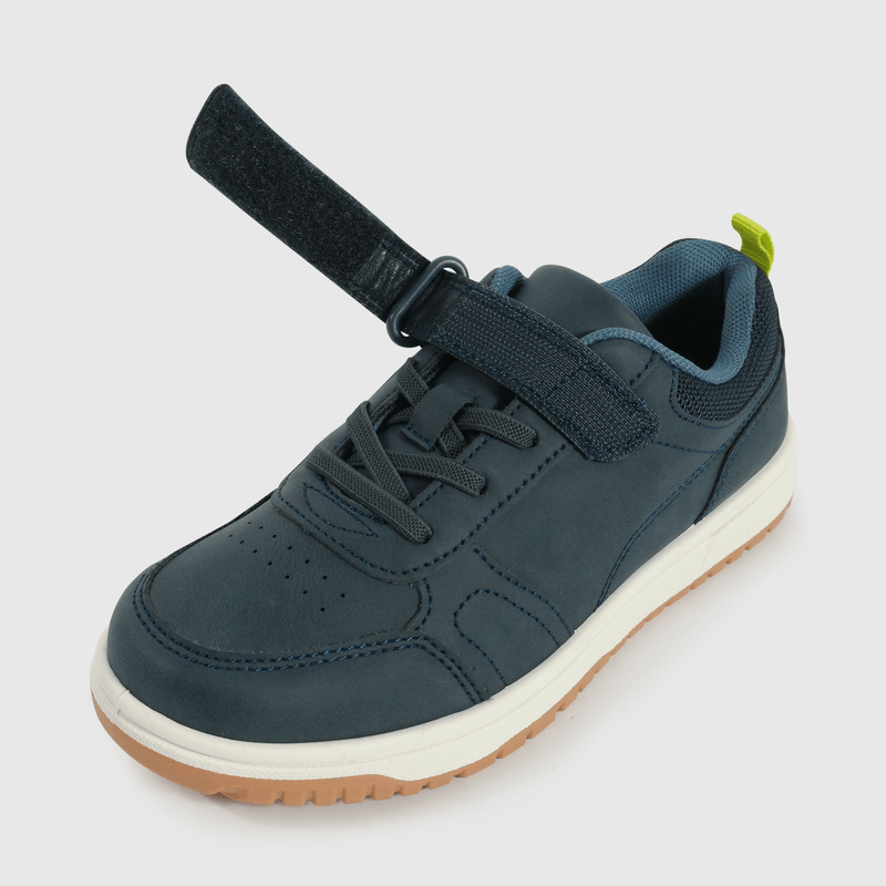 Zapatilla Lifestyle de Niño Azul Caña Baja con Velcro y Cordón