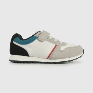 Zapatilla Lifestyle de Niño Beige Caña Baja con Velcro y Cordón