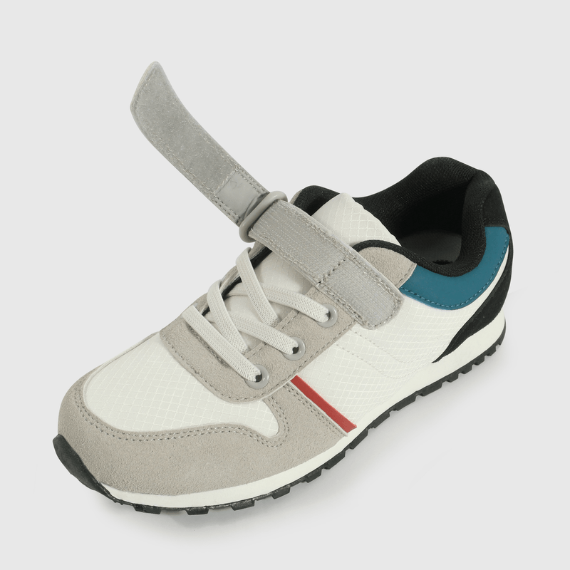 Zapatilla Lifestyle de Niño Beige Caña Baja con Velcro y Cordón