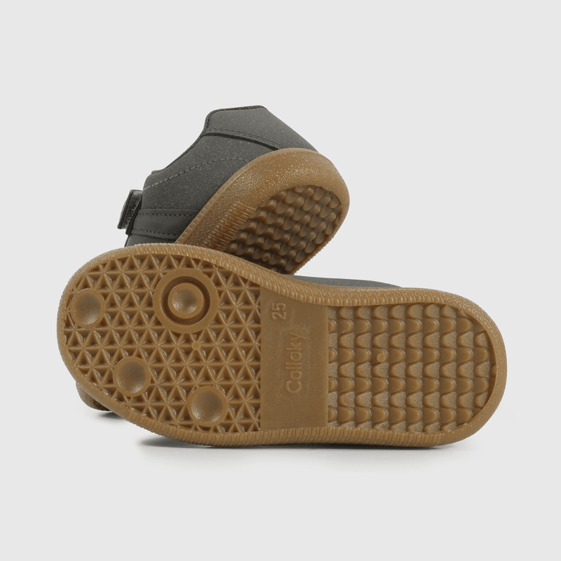 Zapatilla Caminante Lifestyle de Niño Gris Caña Baja Velcro y Cordón