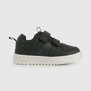 Zapatilla Caminante Lifestyle de Niño Negro Caña Baja con Velcro