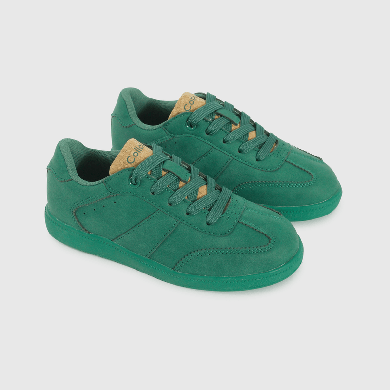 Zapatilla Lifestyle de Niño Verde Caña Baja con Cordón