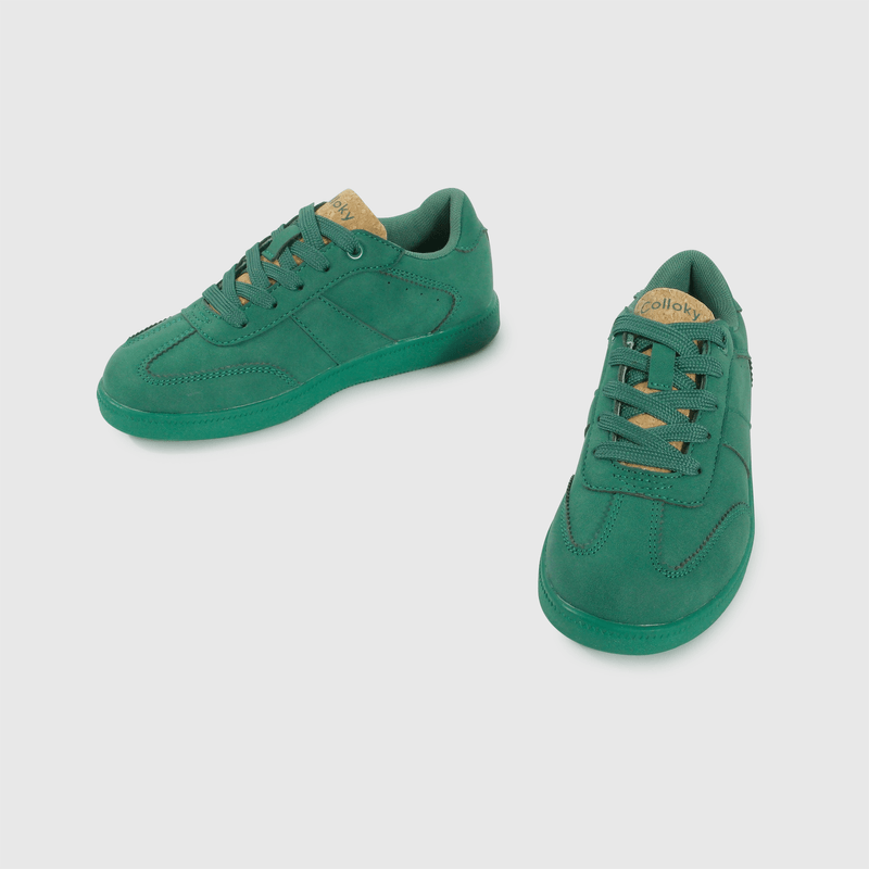 Zapatilla Lifestyle de Niño Verde Caña Baja con Cordón