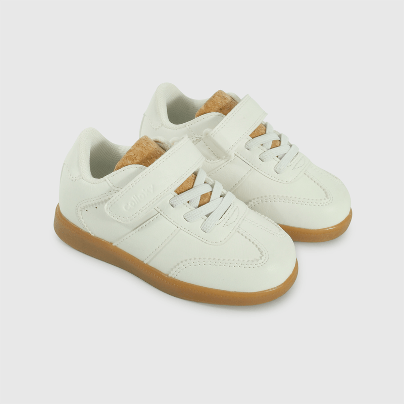 Zapatilla Caminante Lifestyle Unisex Blanco Caña Baja con Cordón