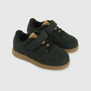 Zapatilla Caminante Lifestyle Unisex Negro Caña Baja con Cordón