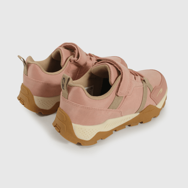 Zapatilla Outdoor de Niña Rosado Caña Baja con Velcro y Cordón