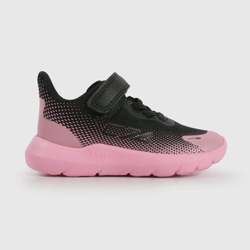 Zapatilla Caminante Sport de Niña Negro Caña Baja Velcro y Cordón