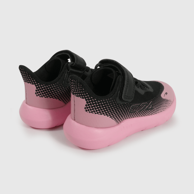 Zapatilla Caminante Sport de Niña Negro Caña Baja Velcro y Cordón