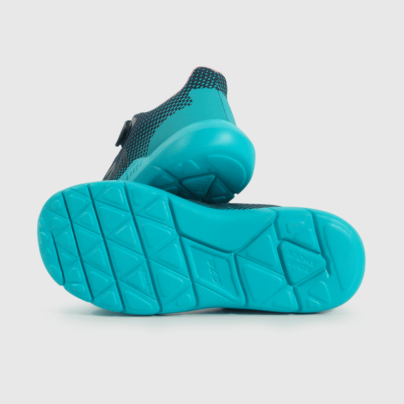 Zapatilla Sport de Niña Verde Caña Baja con Velcro y Cordón