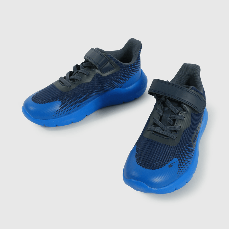Zapatilla Sport de Niño Azul Caña Baja con Velcro y Cordón