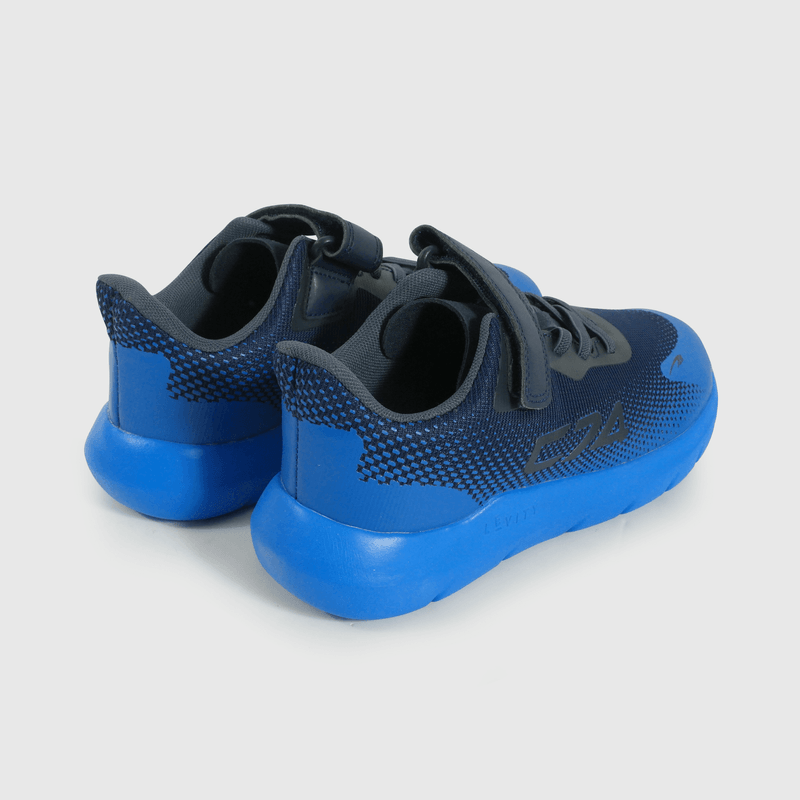 Zapatilla Sport de Niño Azul Caña Baja con Velcro y Cordón