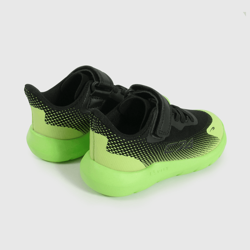 Zapatilla Caminante Sport Running de Niño Negro Velcro y Cordón
