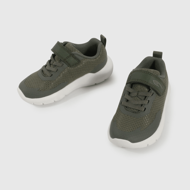 Zapatilla Caminante Sport Running de Niño Verde Velcro y Cordón
