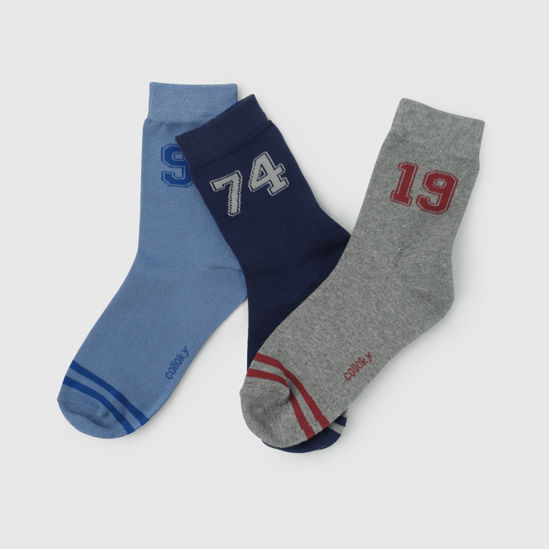 Calcetines modernos y cómodos para niños, pack de 3