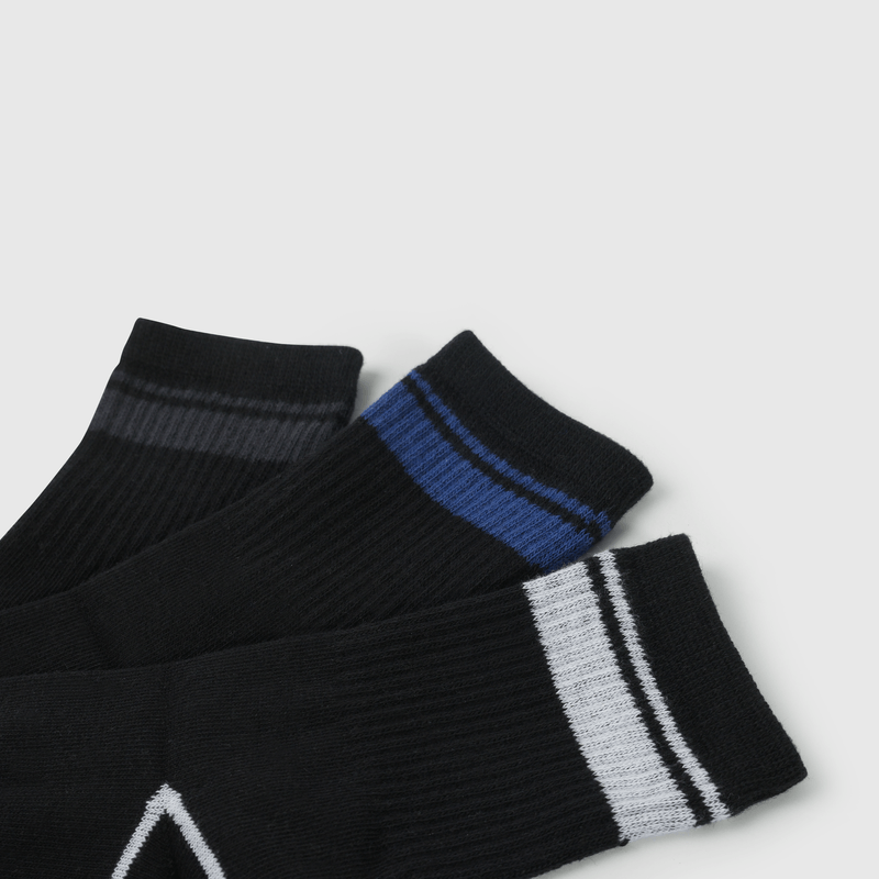 Calcetines negros para niños, pack de 3 cómodos
