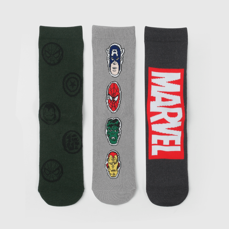 Pack 3 Calcetines Gris Avengers