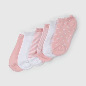 Calcetines cortos rosados para niños, pack de 3