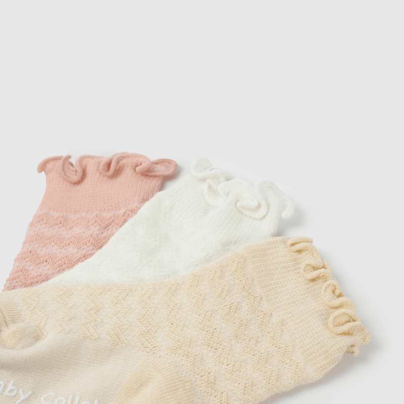 Calcetines trenzados suaves para niñas, pack de 3