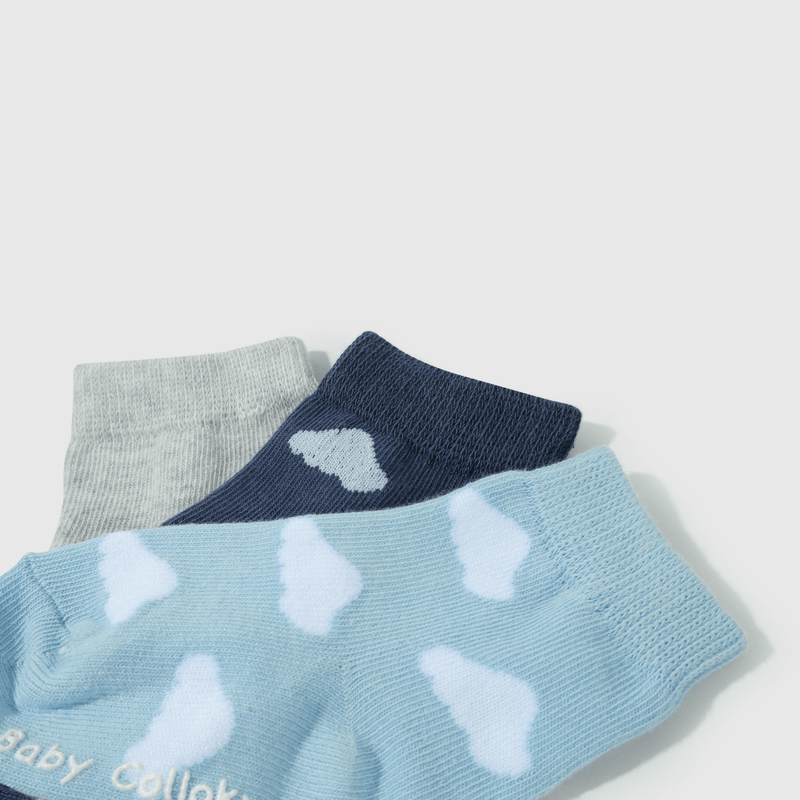 Calcetines azules para niños, pack de 3