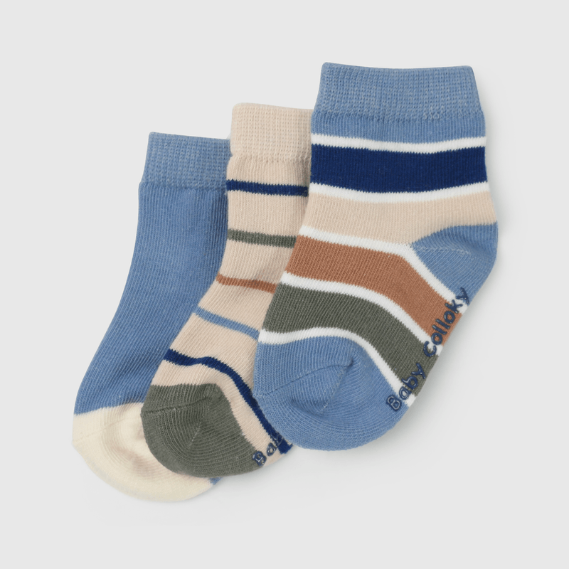 Calcetines coloridos para niños, pack de 3