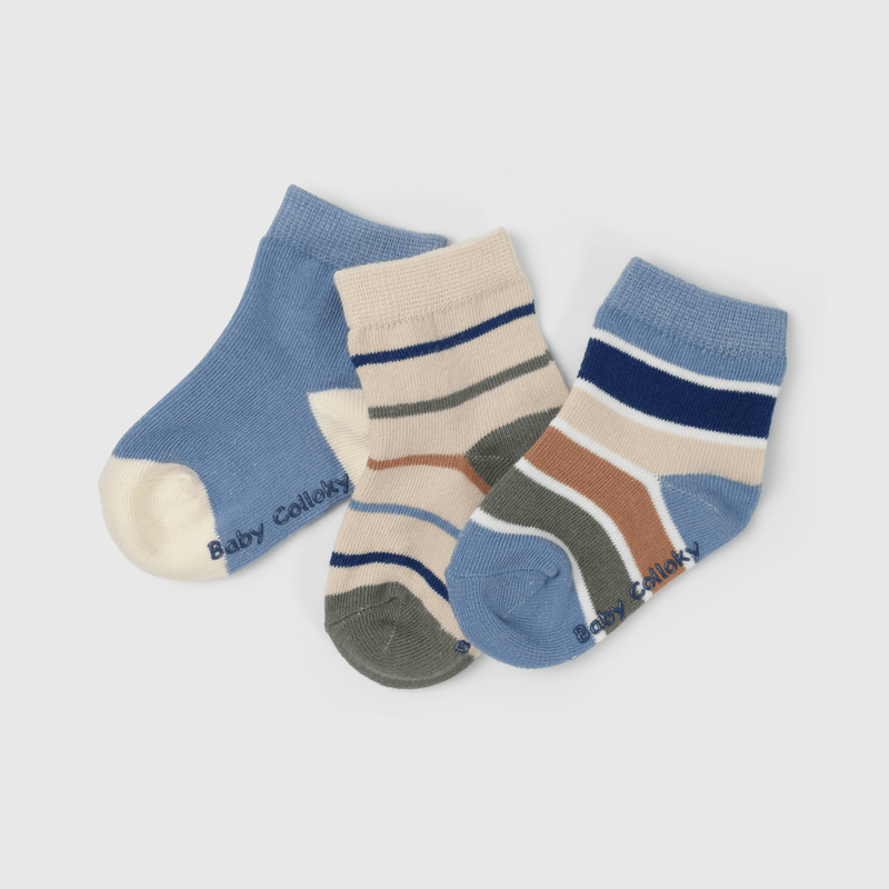 Calcetines coloridos para niños, pack de 3
