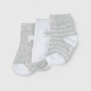 Pack 3 Calcetines Gris Estrella