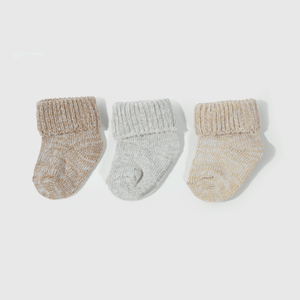 Calcetines grises para guaguas, pack de 3