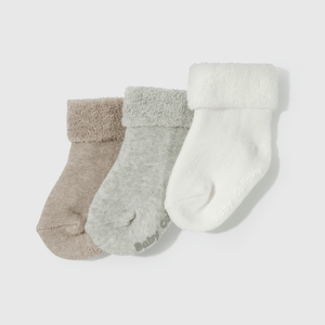 Calcetines grises para guaguas, pack de 3