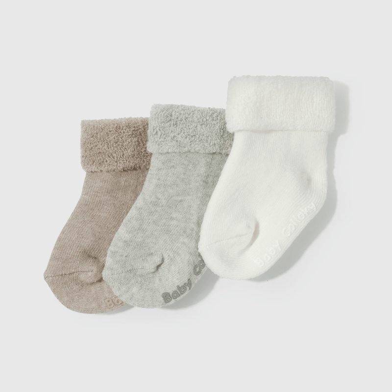 Calcetines grises para guaguas, pack de 3