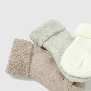 Calcetines grises para guaguas, pack de 3
