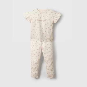 Pijama beige para niña, suave y cómodo para dormir