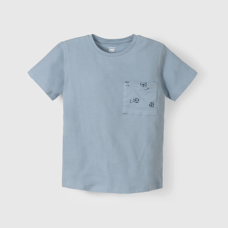 Pijama celeste para niños, suave y cómodo