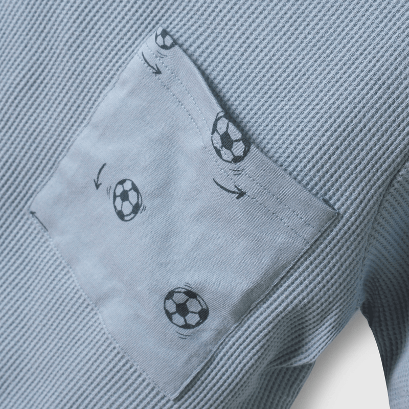 Pijama celeste para niños, suave y cómodo