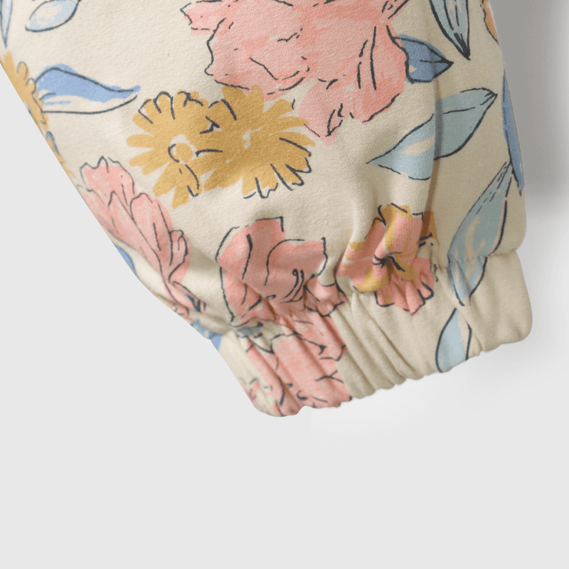 Buzo Beige Flores
