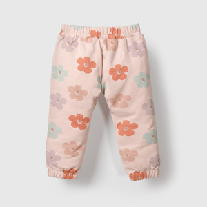 Buzo rosado con flores para niñas, suave y cómodo
