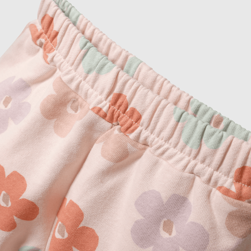 Buzo rosado con flores para niñas, suave y cómodo