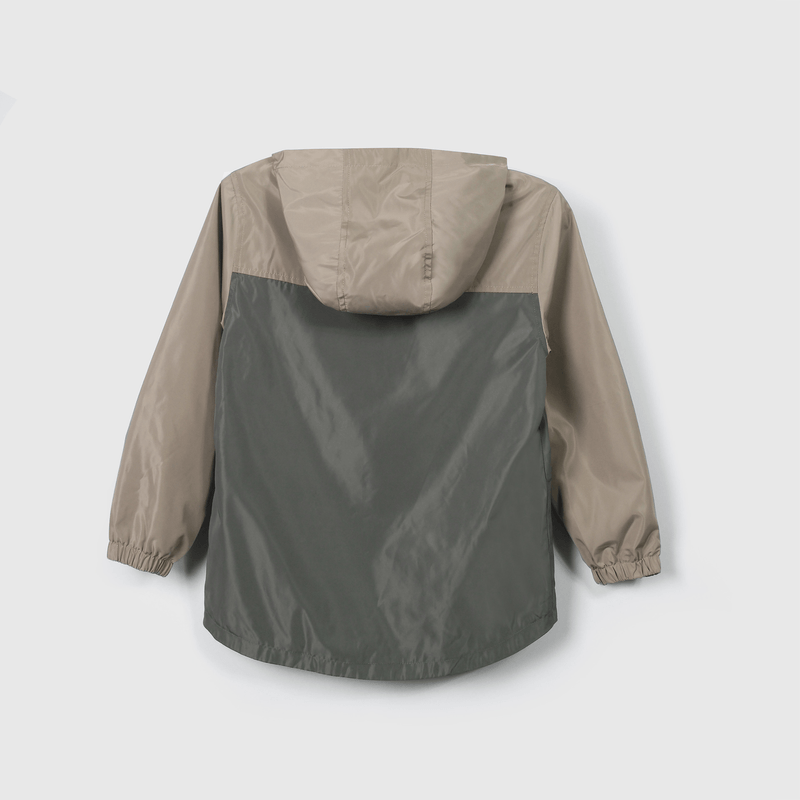 Chaqueta corta viento café para niños, estilo y protección