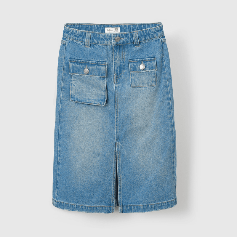 Falda Denim Cargo