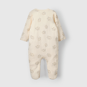 Enterito suave beige con leones para guaguas