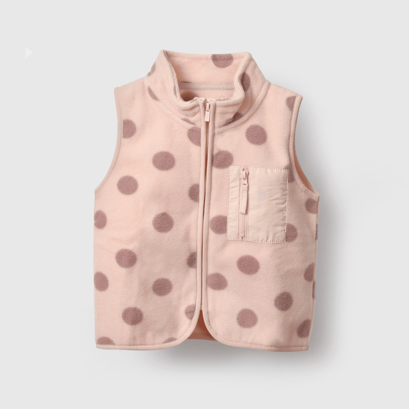 Chaleco rosado para niña, suave y cómodo