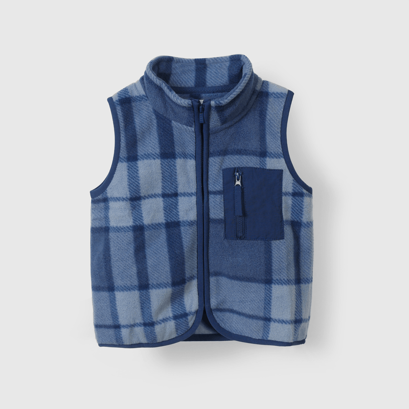 Polar Sin Mangas Escocés Azul