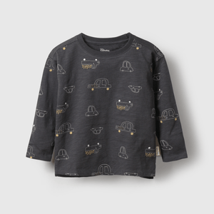 Polera Negra Estampada