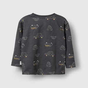 Polera Negra Estampada