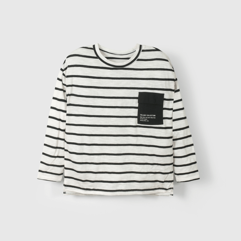 Polera a rayas niño, estilo y comodidad