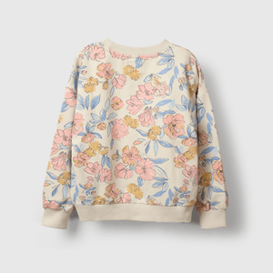 Polerón floral beige para niños, estilo y comodidad