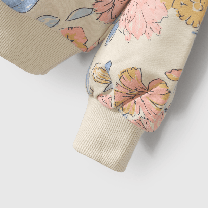 Polerón Beige Flores