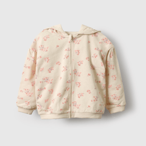 Polerón crema con flores para niñas encantadoras y cómodas