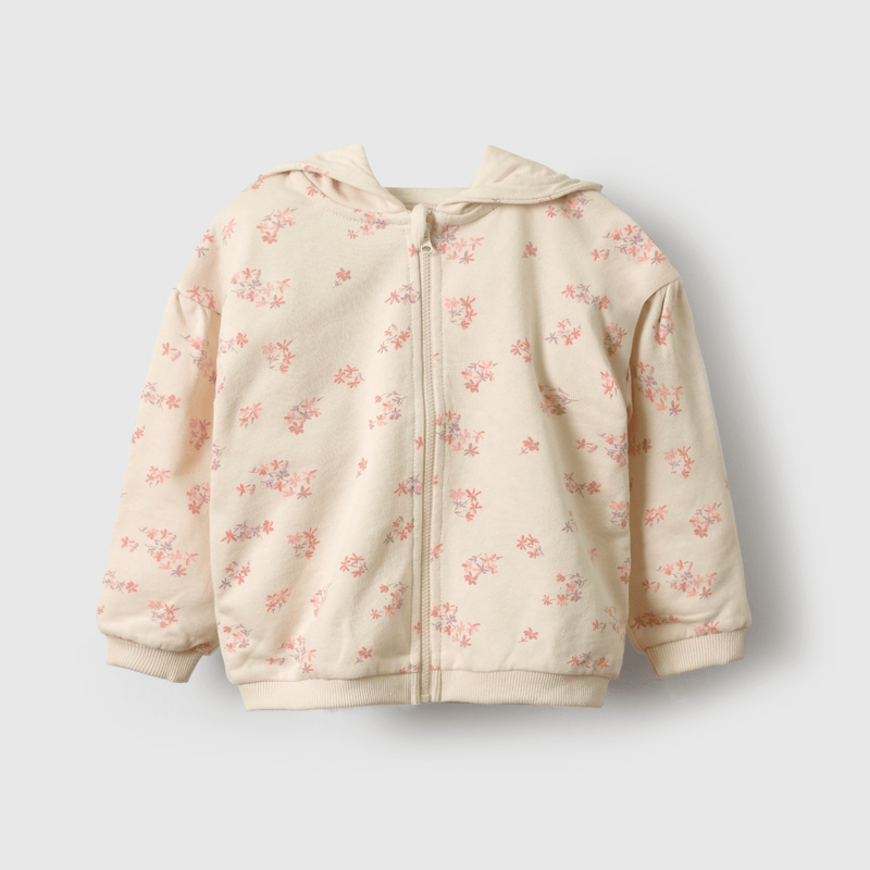 Polerón crema con flores para niñas encantadoras y cómodas