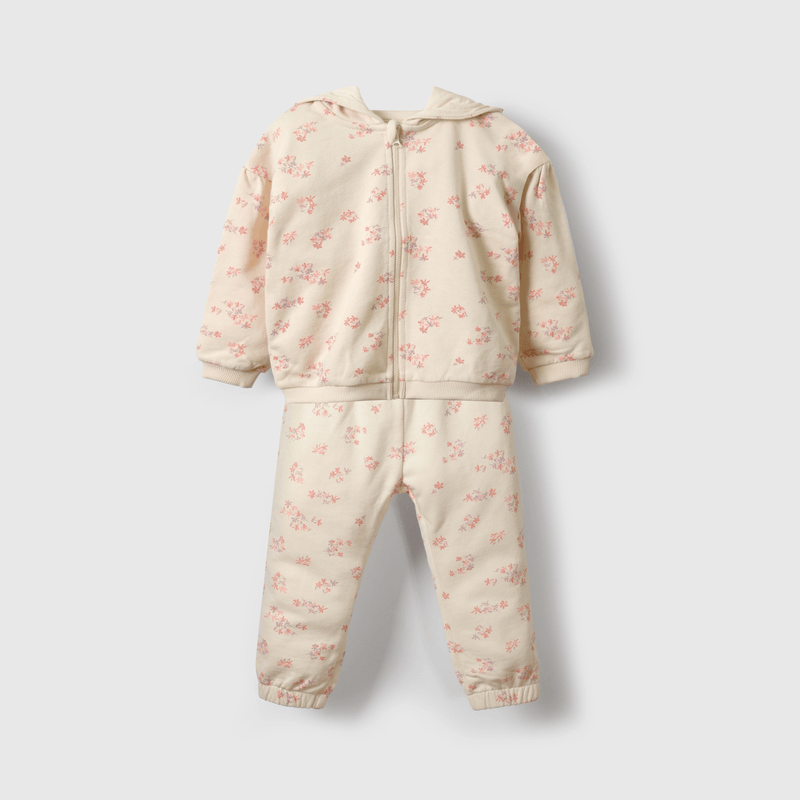 Polerón crema con flores para niñas encantadoras y cómodas