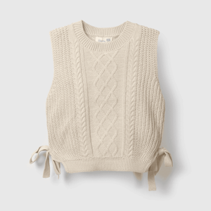Chaleco beige para niña, estilo y comodidad